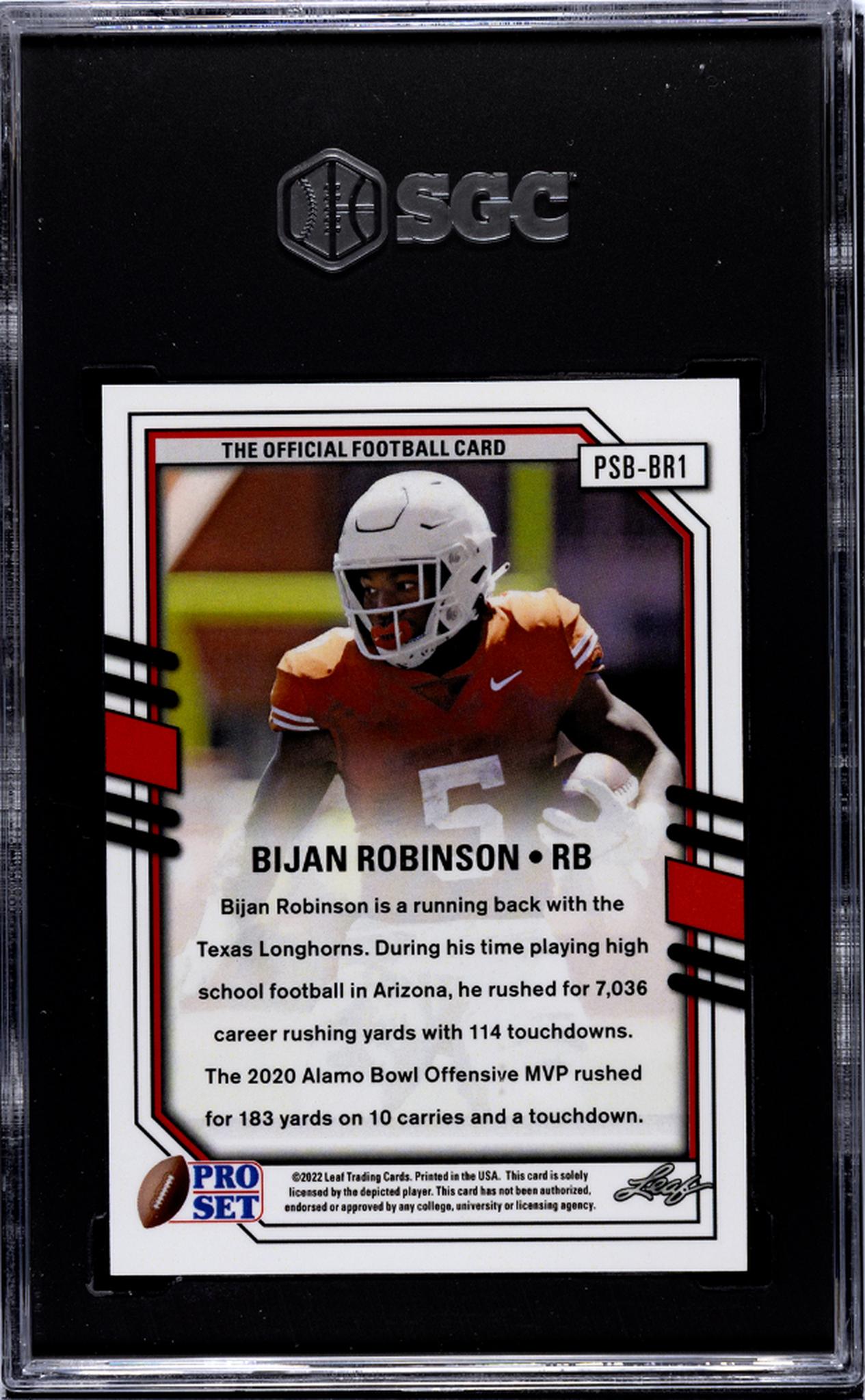 2022 Pro Set #PSB-BR1 Bijan Robinson SGC 9.5