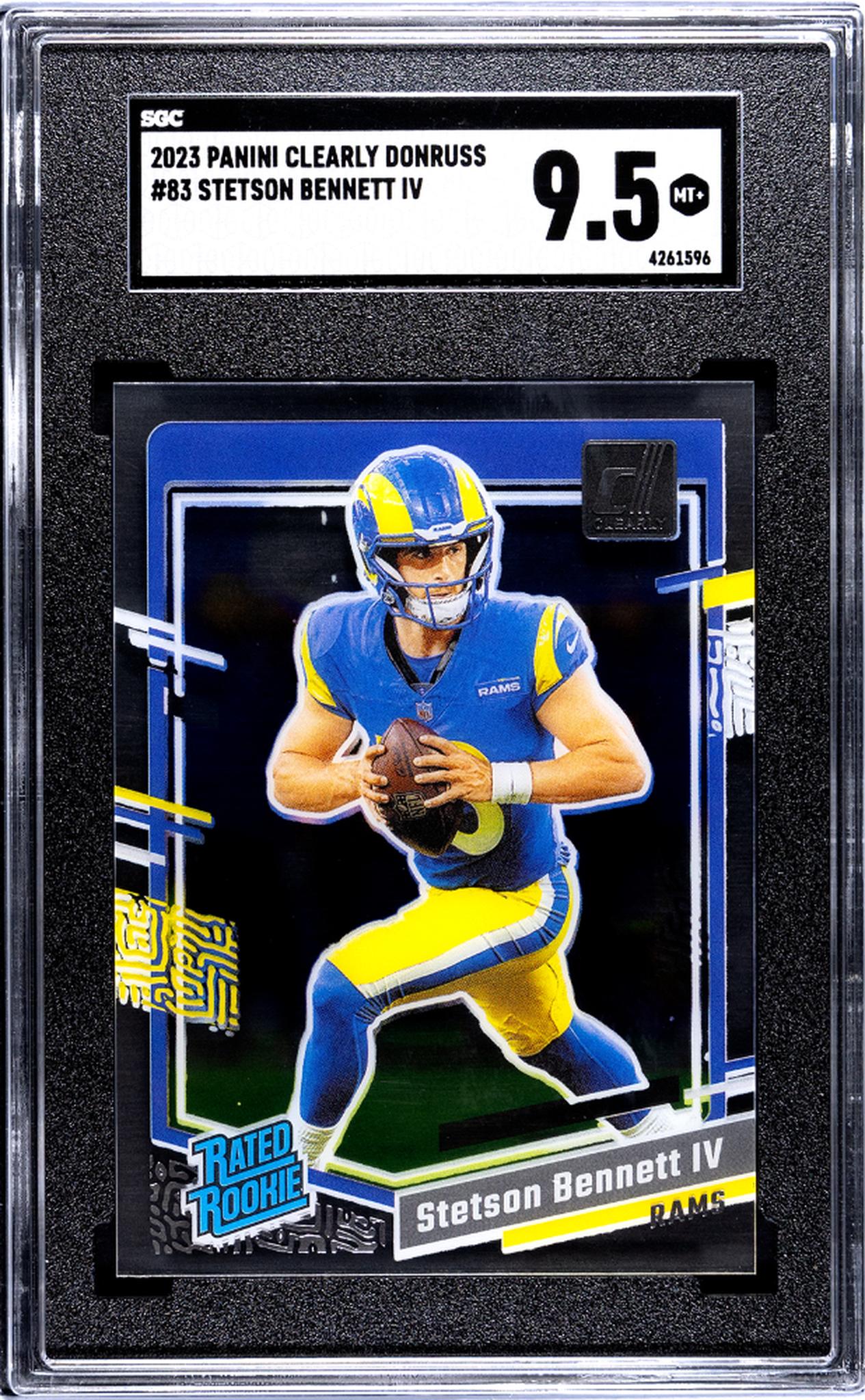 2023 Panini Clearly Donruss #83 Stetson Bennett IV Rookie SGC 9.5