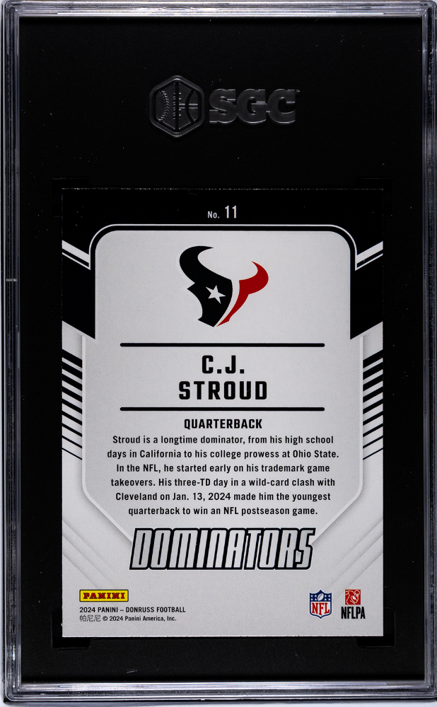 2024 Donruss #11 Cj Stroud Dominators SGC 10