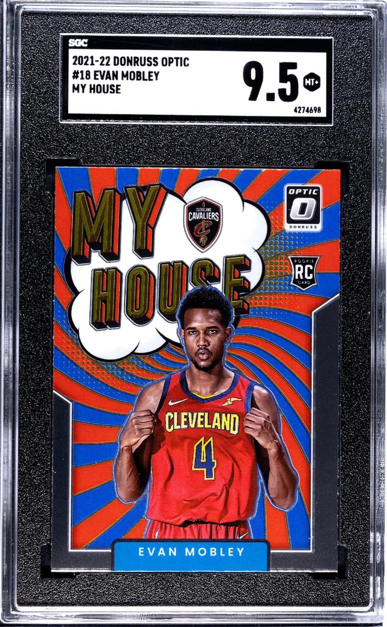 2021-22 Donruss Optic #18 Evan Mobley My House SGC 9.5