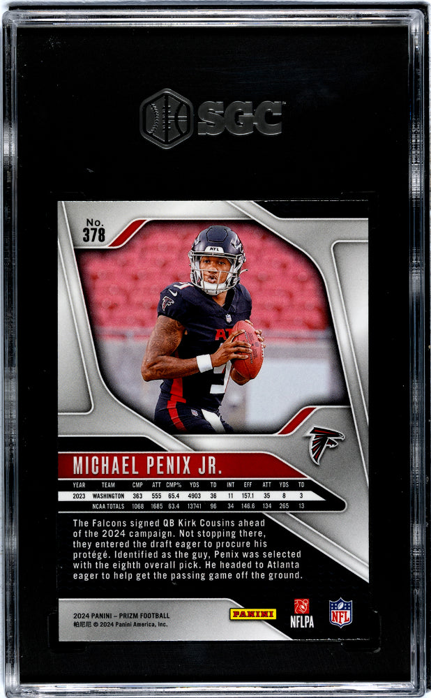 2024 Panini Prizm Michael Penix Jr. #378 RC SGC 9.5
