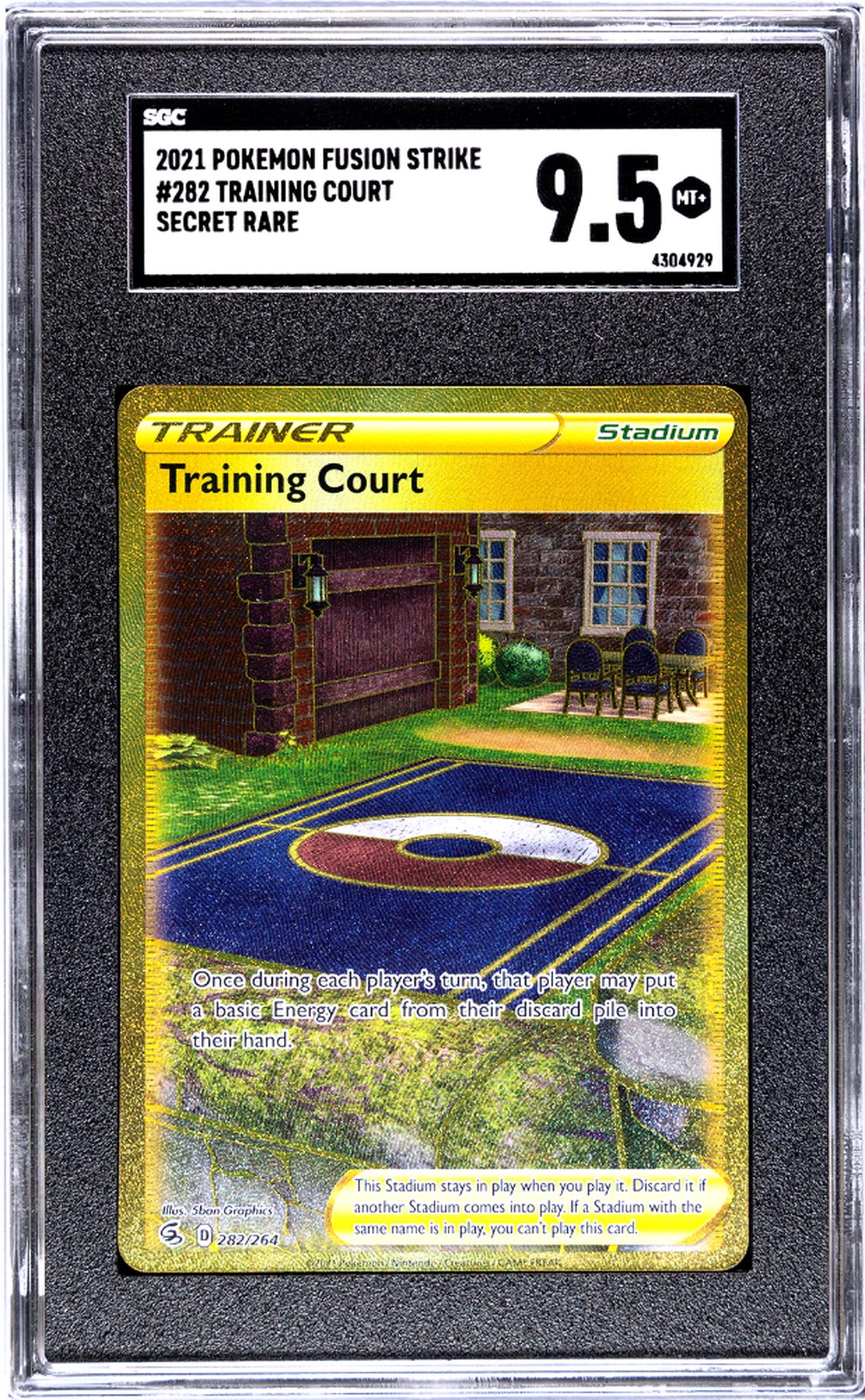 2021 Pokemon Fusion Strike #282 Training Court Secret Rare SGC 9.5