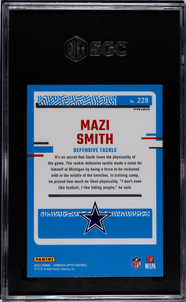 2023 Donruss Optic #228 Mazi Smith SGC 9