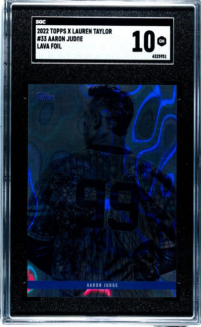 2022 Topps X Lauren Taylor #33 Aaron Judge Lava Foil SGC 10