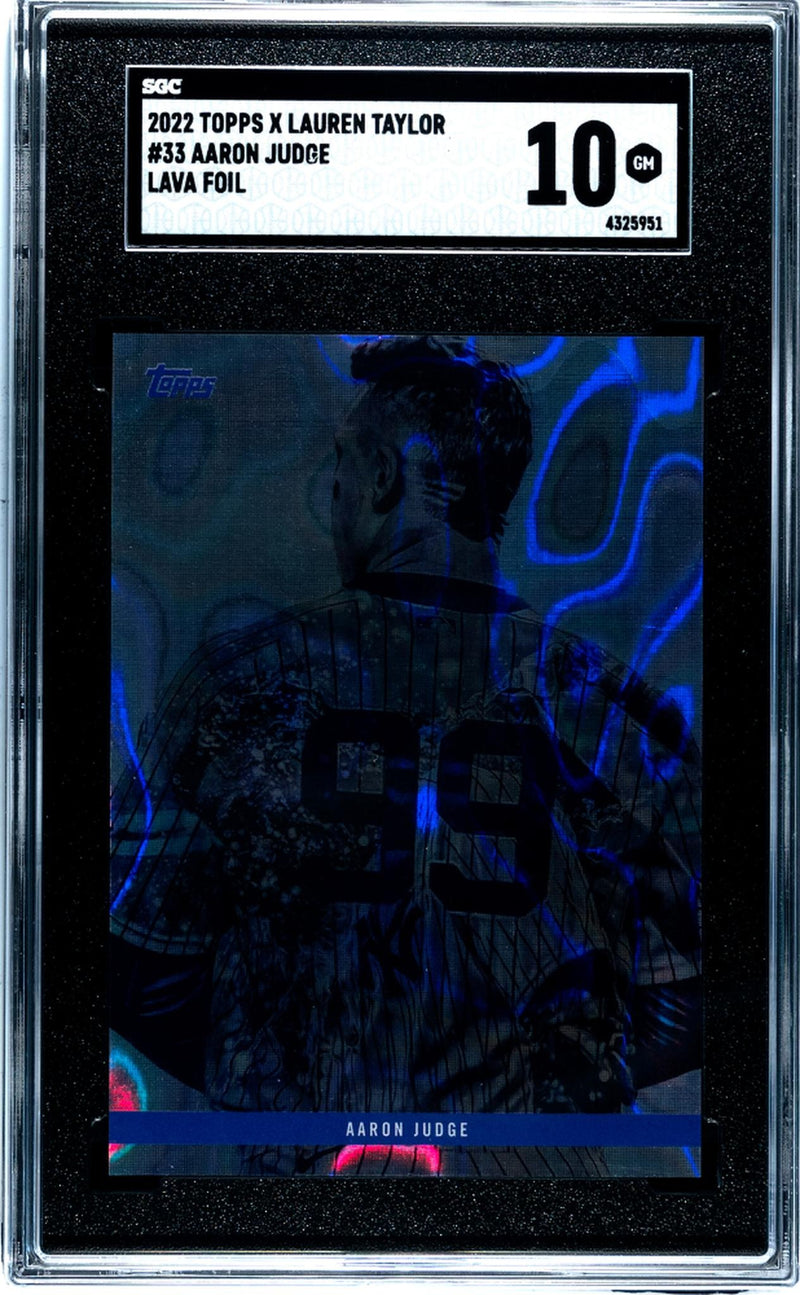 2022 Topps X Lauren Taylor #33 Aaron Judge Lava Foil SGC 10