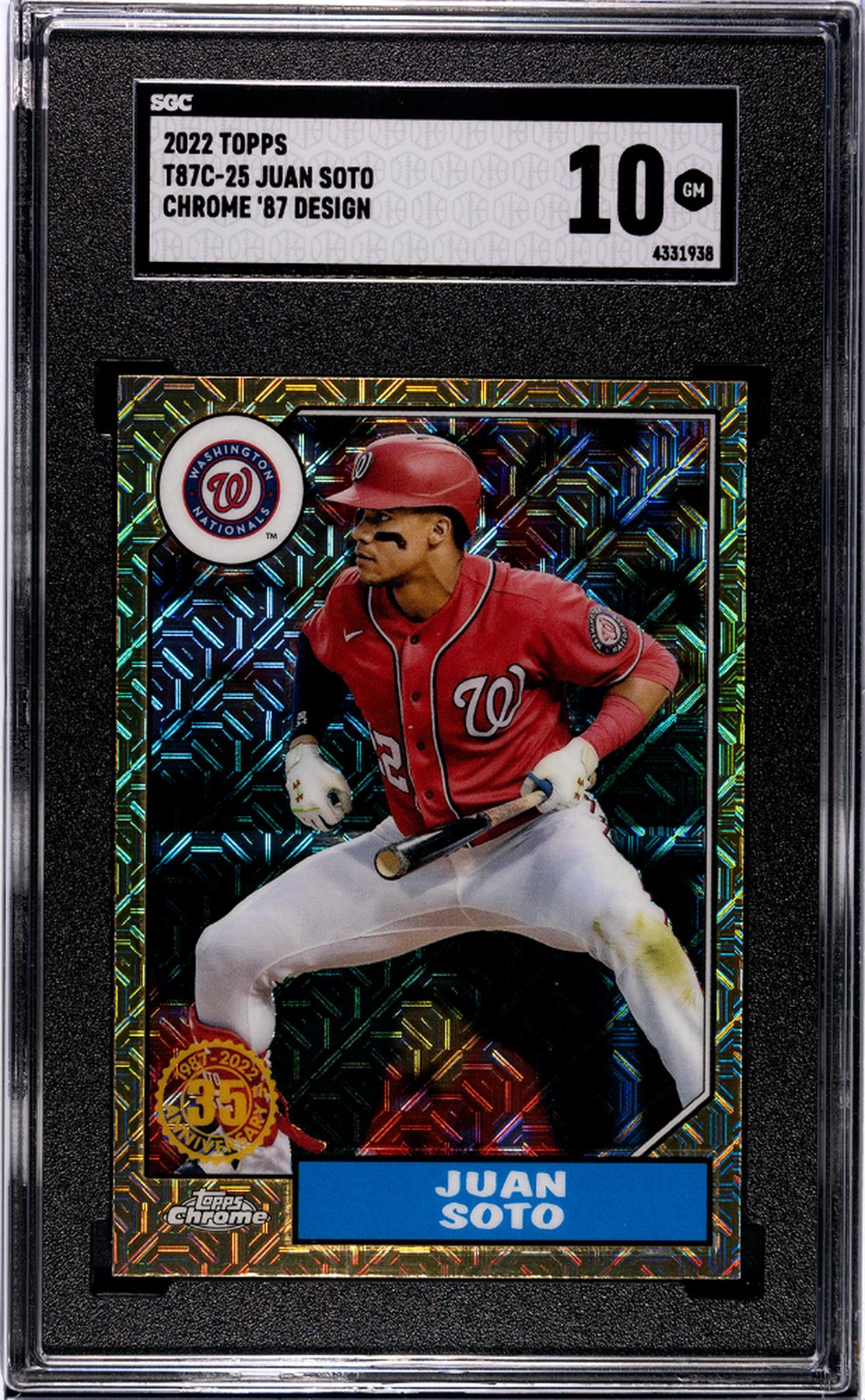 2022 Topps Chrome 1987 Design Mojo Refractor Juan Soto #T87C-25 SGC 10