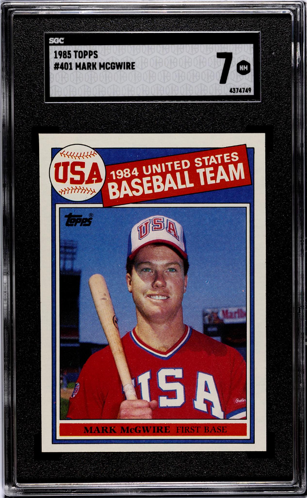1985 Topps Mark McGwire #401 SGC 7
