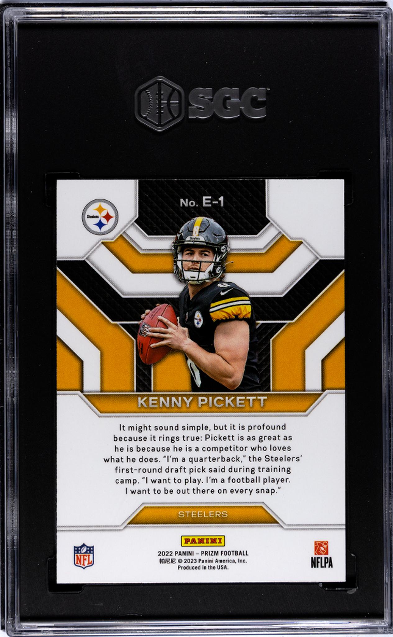 2022 Panini Prizm Emergent Kenny Pickett #E-1 RC SGC 9.5