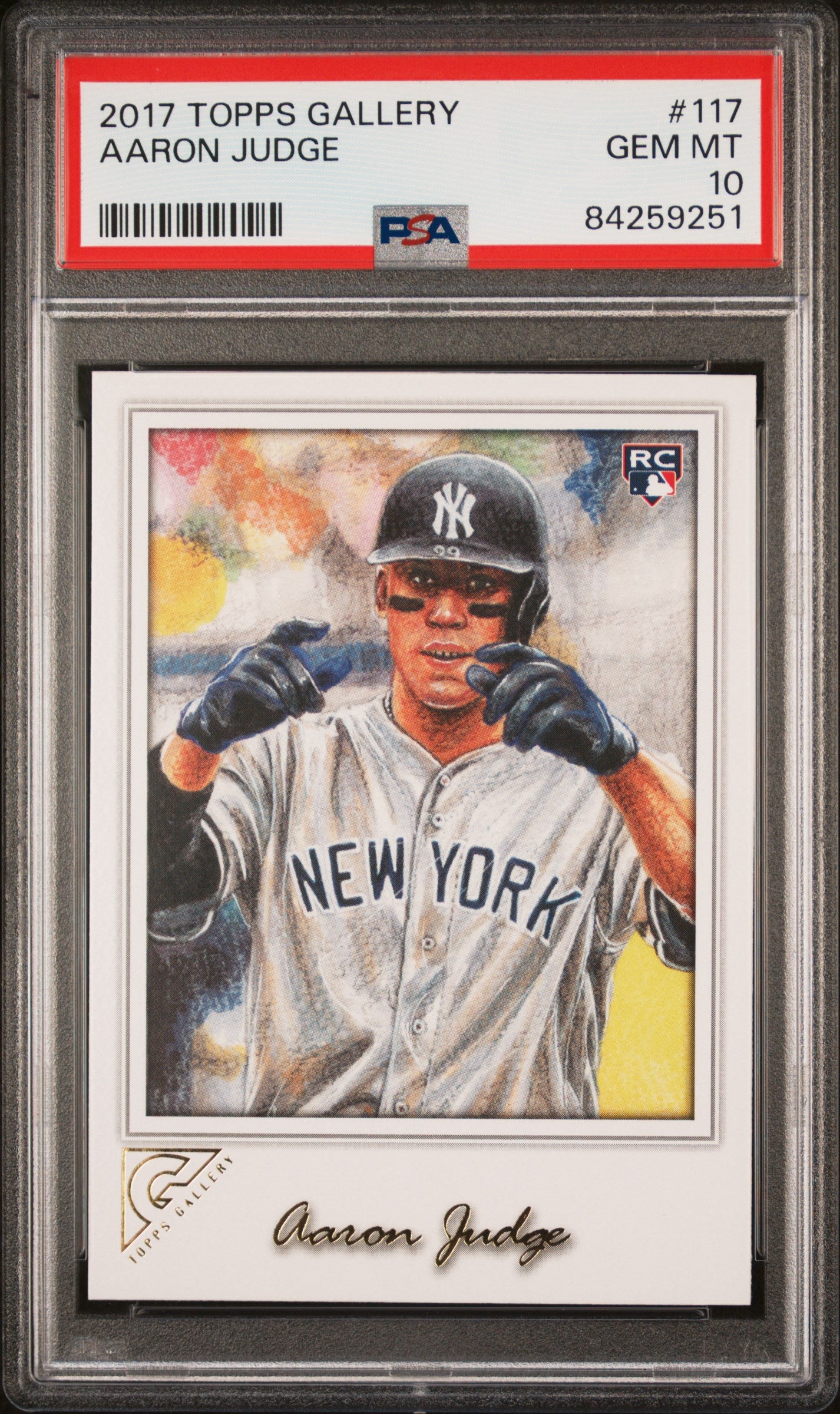 2017 Topps Gallery #117 Aaron Judge PSA 10