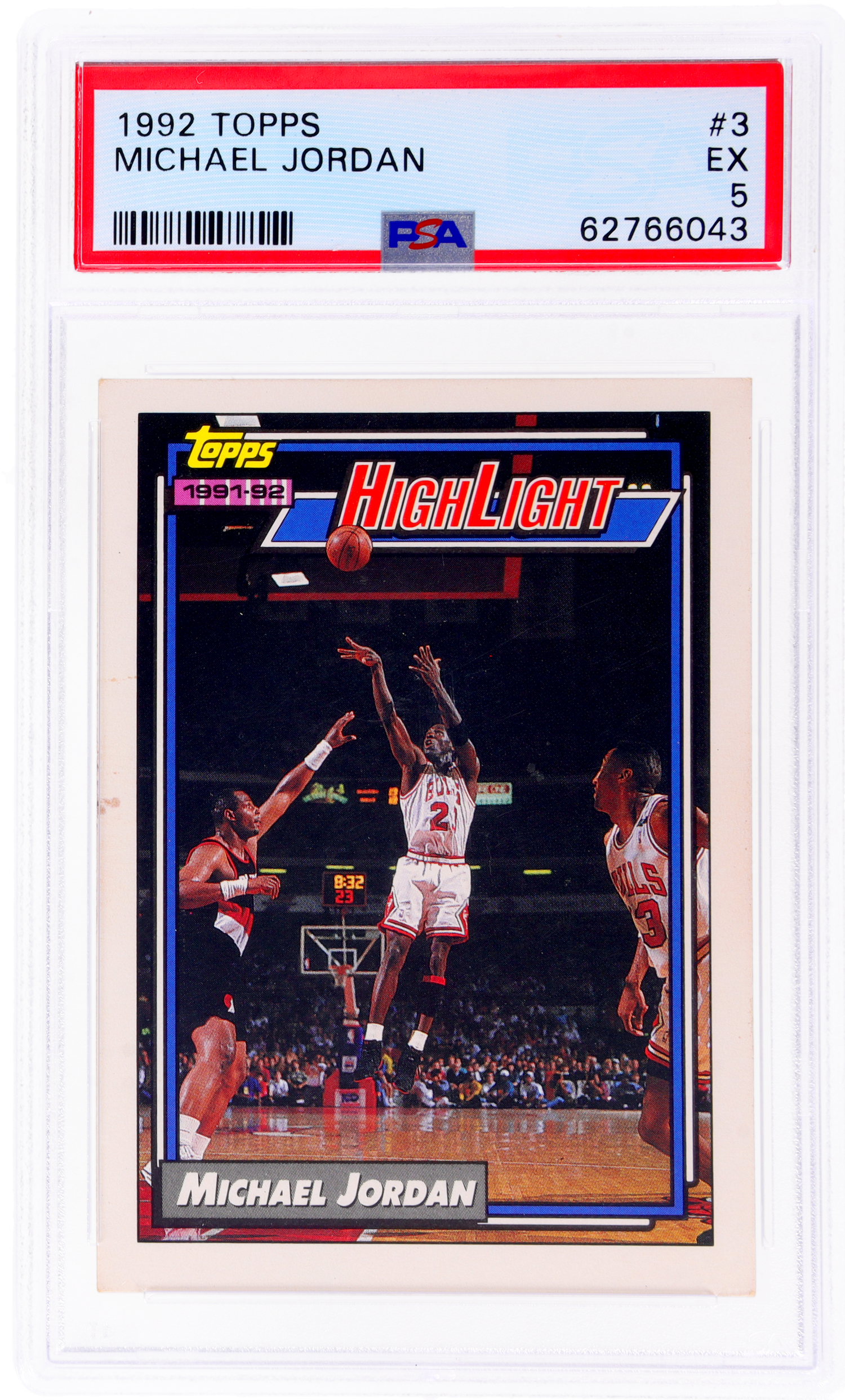 1992 Topps #3 Michael Jordan PSA 5