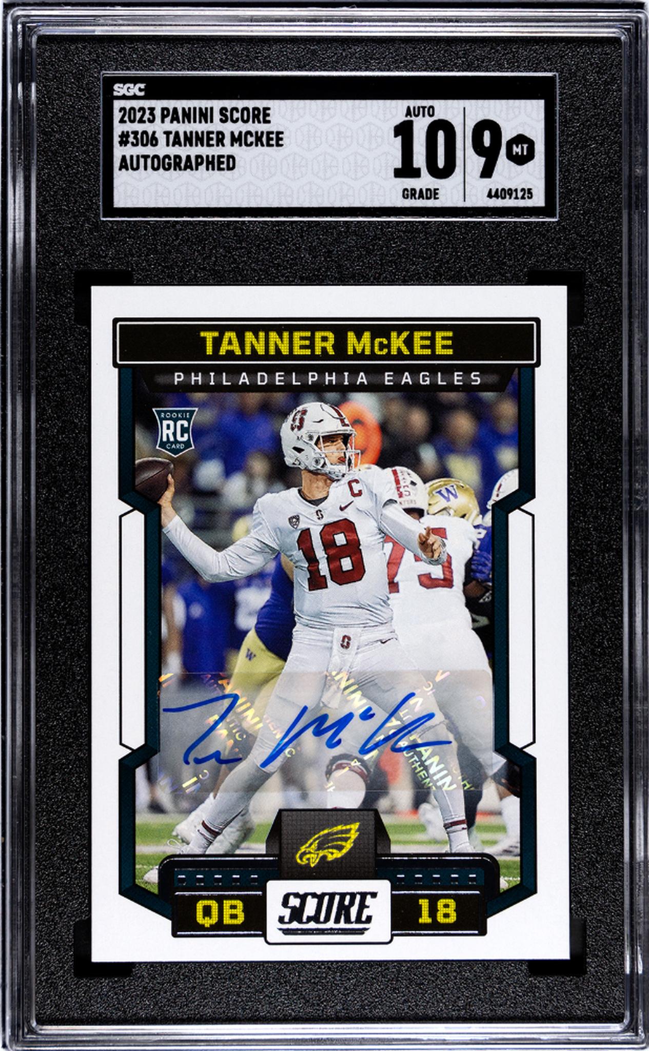 2023 Panini Score #306 Tanner Mckee Auto. SGC 9