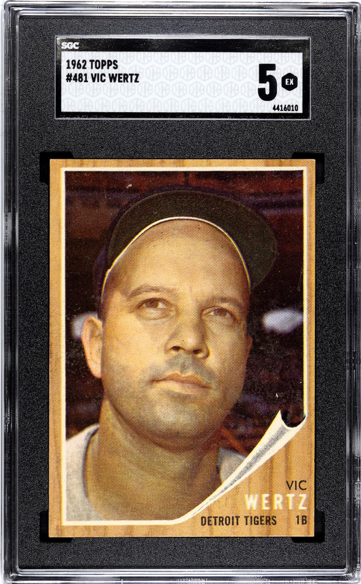 1962 Topps #481 Vic Wertz SGC 5