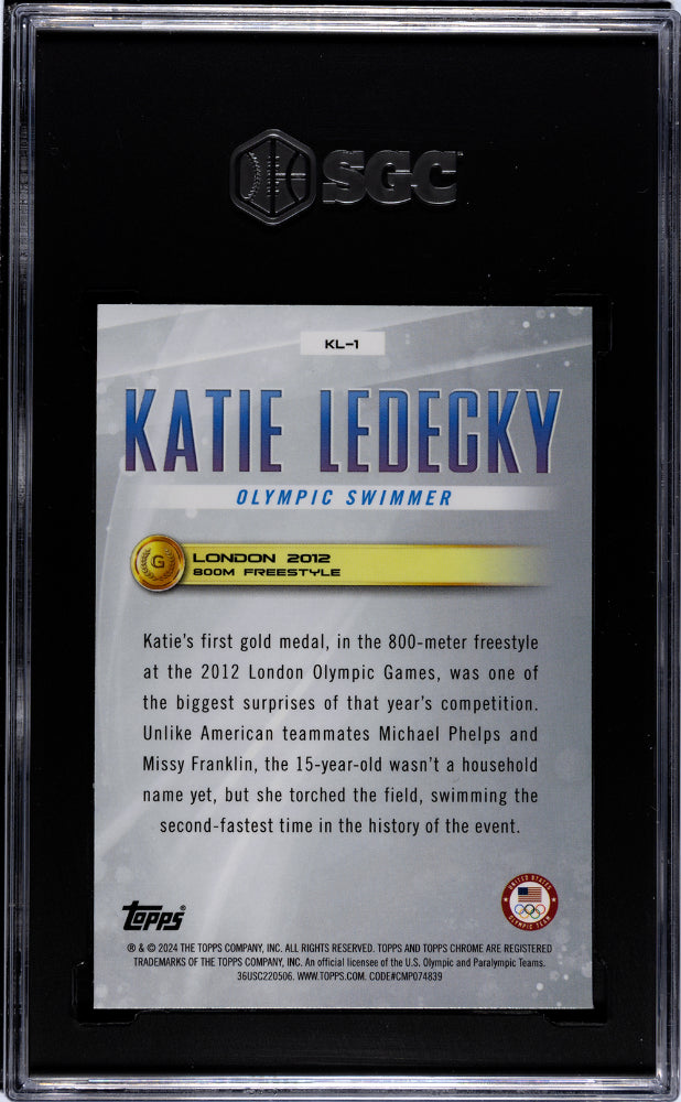 2024 Topps Chrome #KL-1 Katie Ledecky Legacy SGC 10