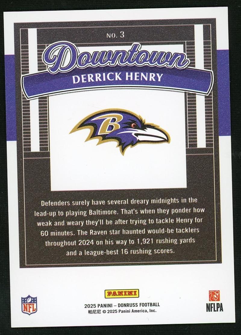 2025 Panini Donruss Downtown Derrick Henry