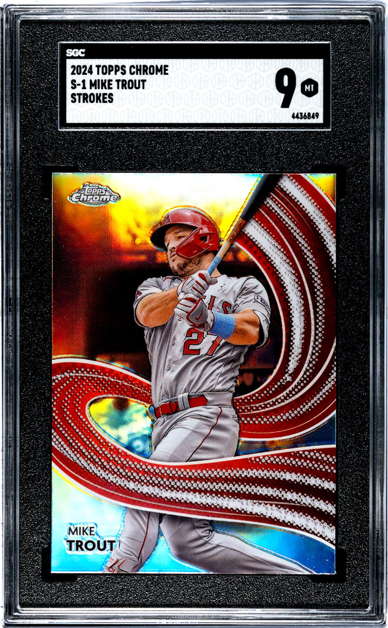 2024 Topps Chrome #S-1 Mike Trout Strokes SGC 9