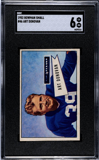 1952 Bowman Small Art Donovan #46 SGC 6