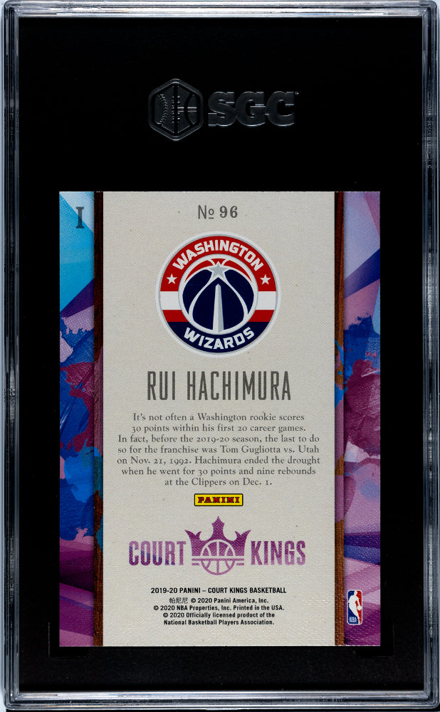 2019-20 Panini Court Kings Rui Hachimura #96 RC SGC 10