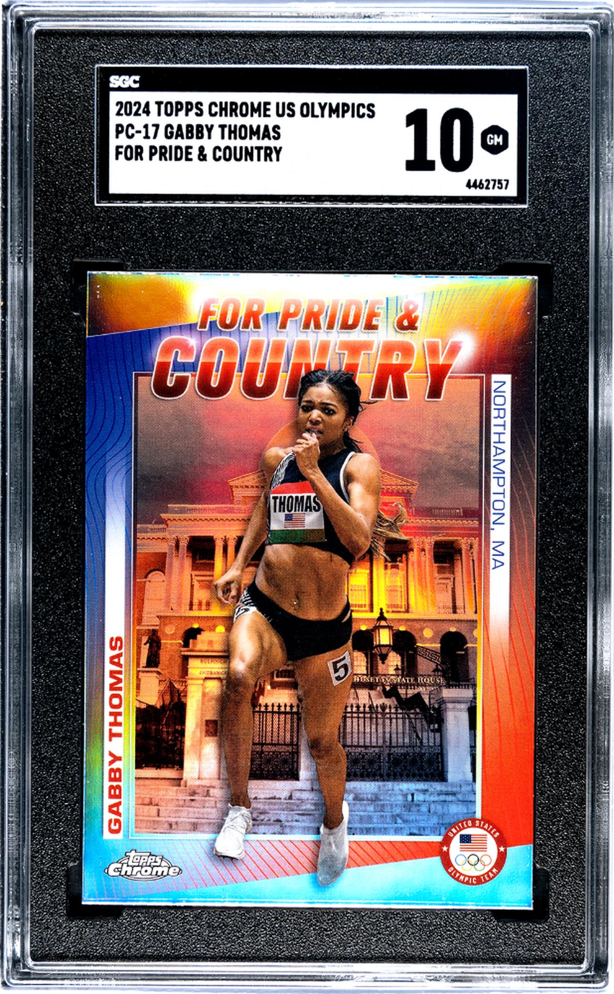 2024 Topps Chrome #PC-17 Gabby Thomas SGC 10