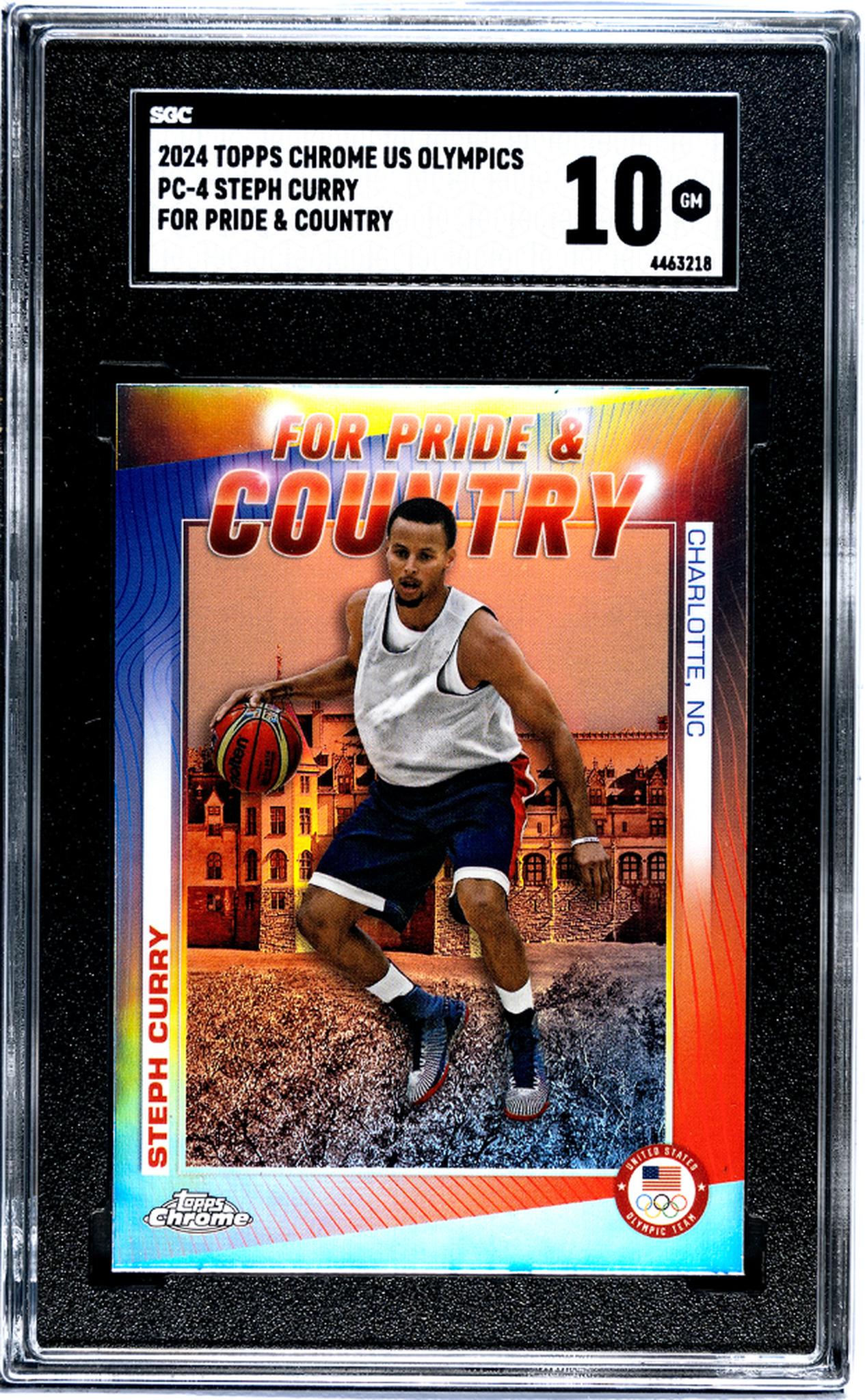 2024 Topps Chrome #PC-4 Steph Curry For Pride & Country SGC 10