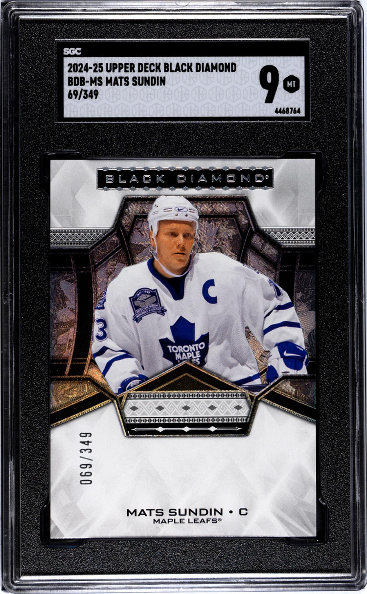 2024-25 Upper Deck Black Diamond Mats Sundin #BDB-MS /349 SGC 9