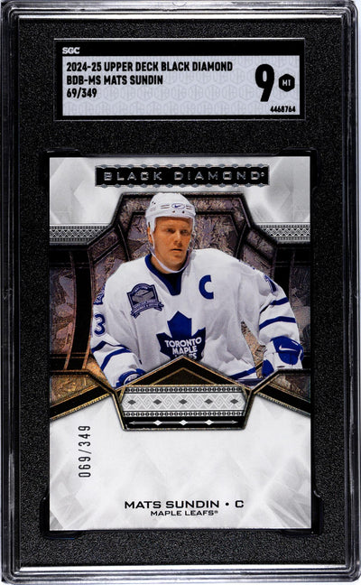 2024-25 Upper Deck Black Diamond Mats Sundin #BDB-MS /349 SGC 9