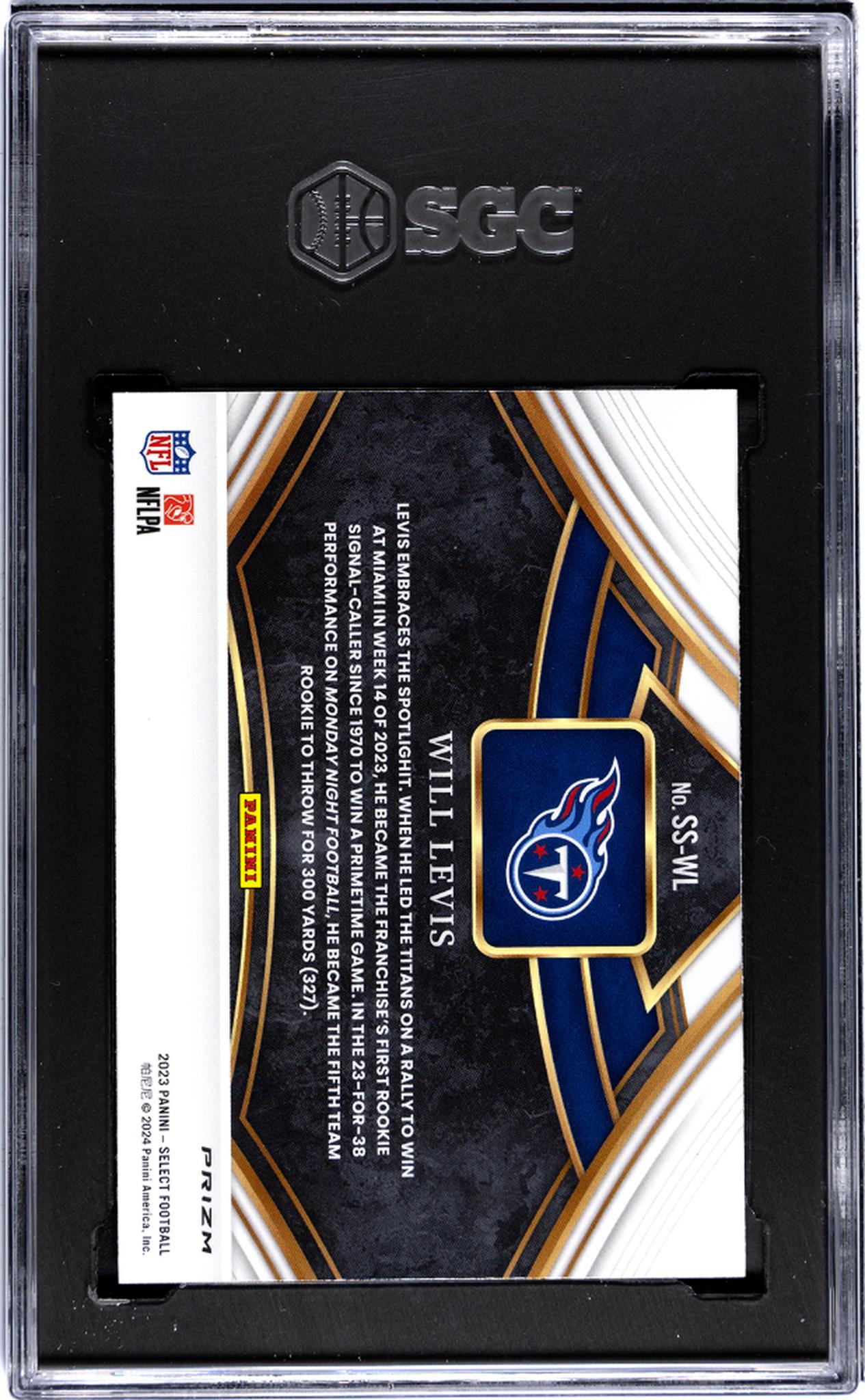 2023 Panini Select #SS-WL Will Levis Snapshots Silver Prizm SGC 9