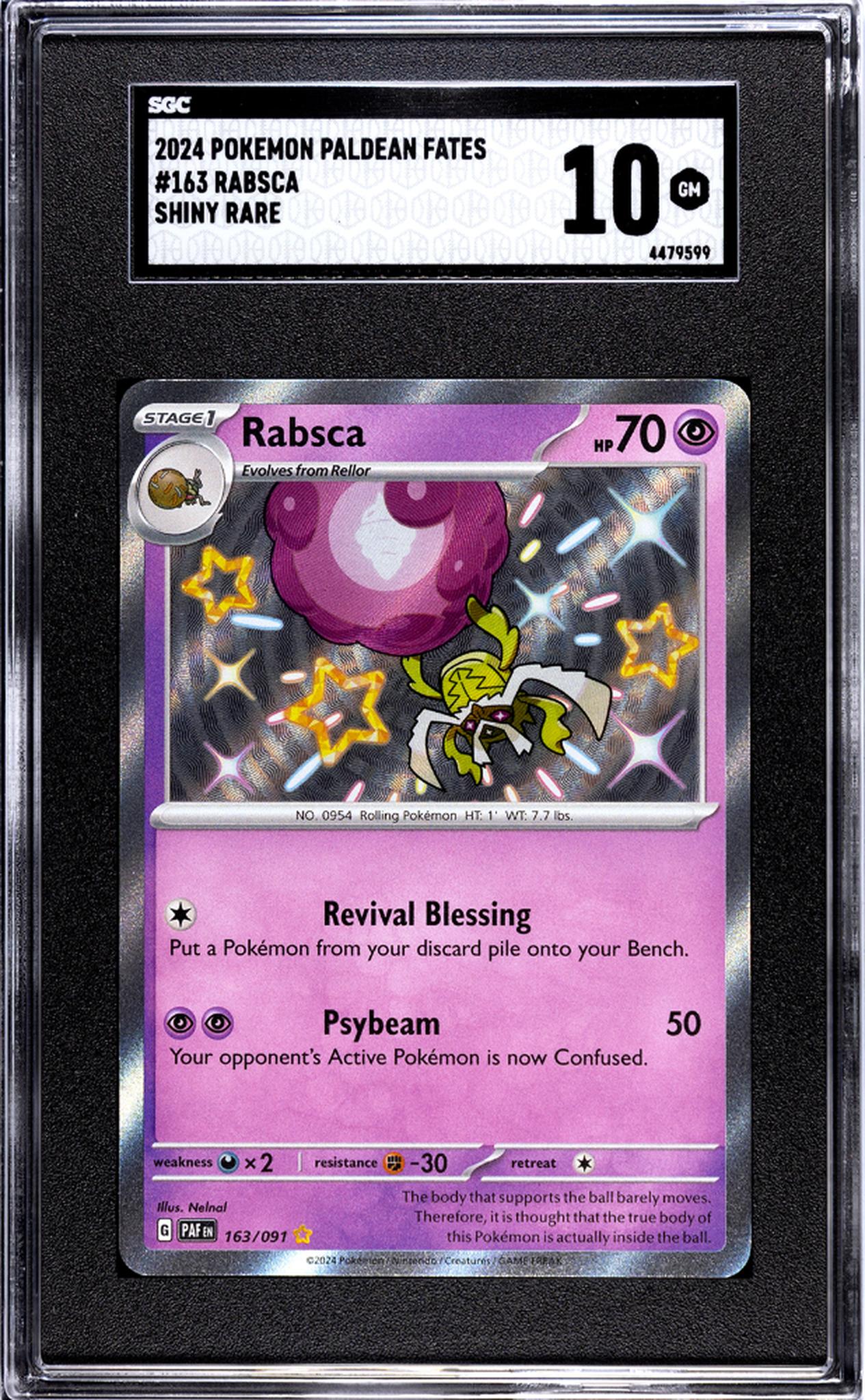 2024 Nintendo Pokemon #163/091 Rabska Shiny SGC 10