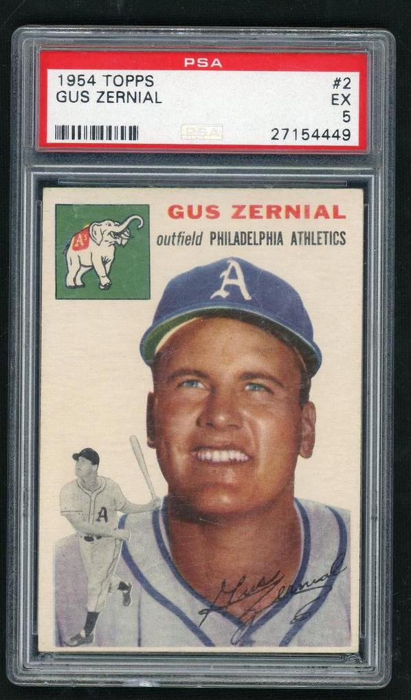1954 Topps Gus Zernial #2 PSA 5
