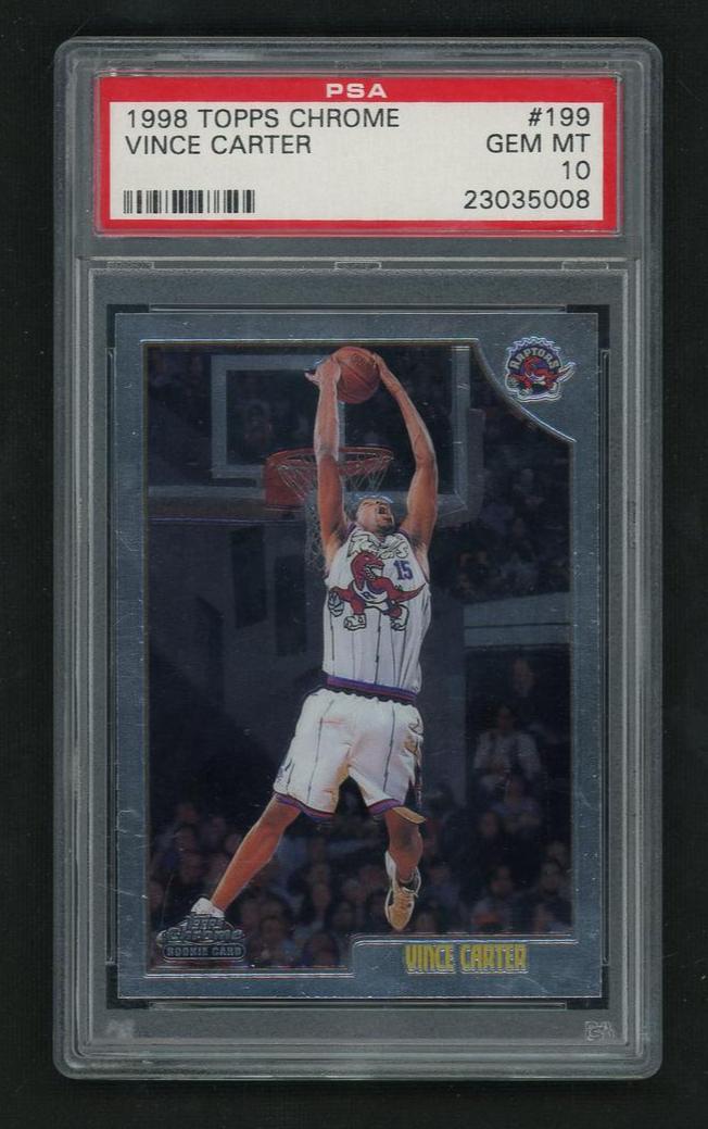 1998 Topps Chrome Vince Carter #199 PSA 10