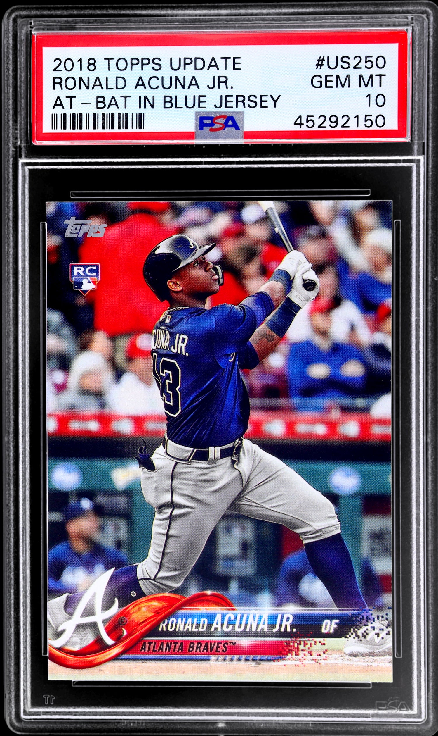 2018 Topps Update Ronald Acuna Jr. #US250 RC PSA 10