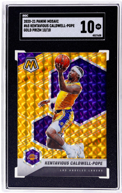 2020-21 Panini Mosaic Kentavious Caldwell-Pope #65 Gold Mosaic /10 SGC 10