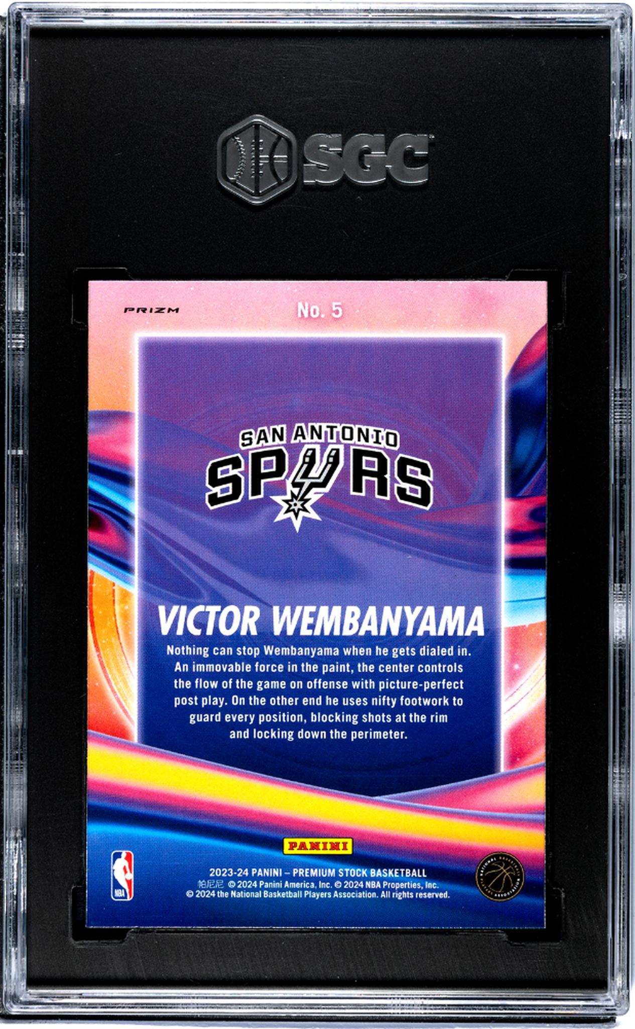 2023 NBA Hoops #5 Victor Wembanyama Anti Gravity SGC 10