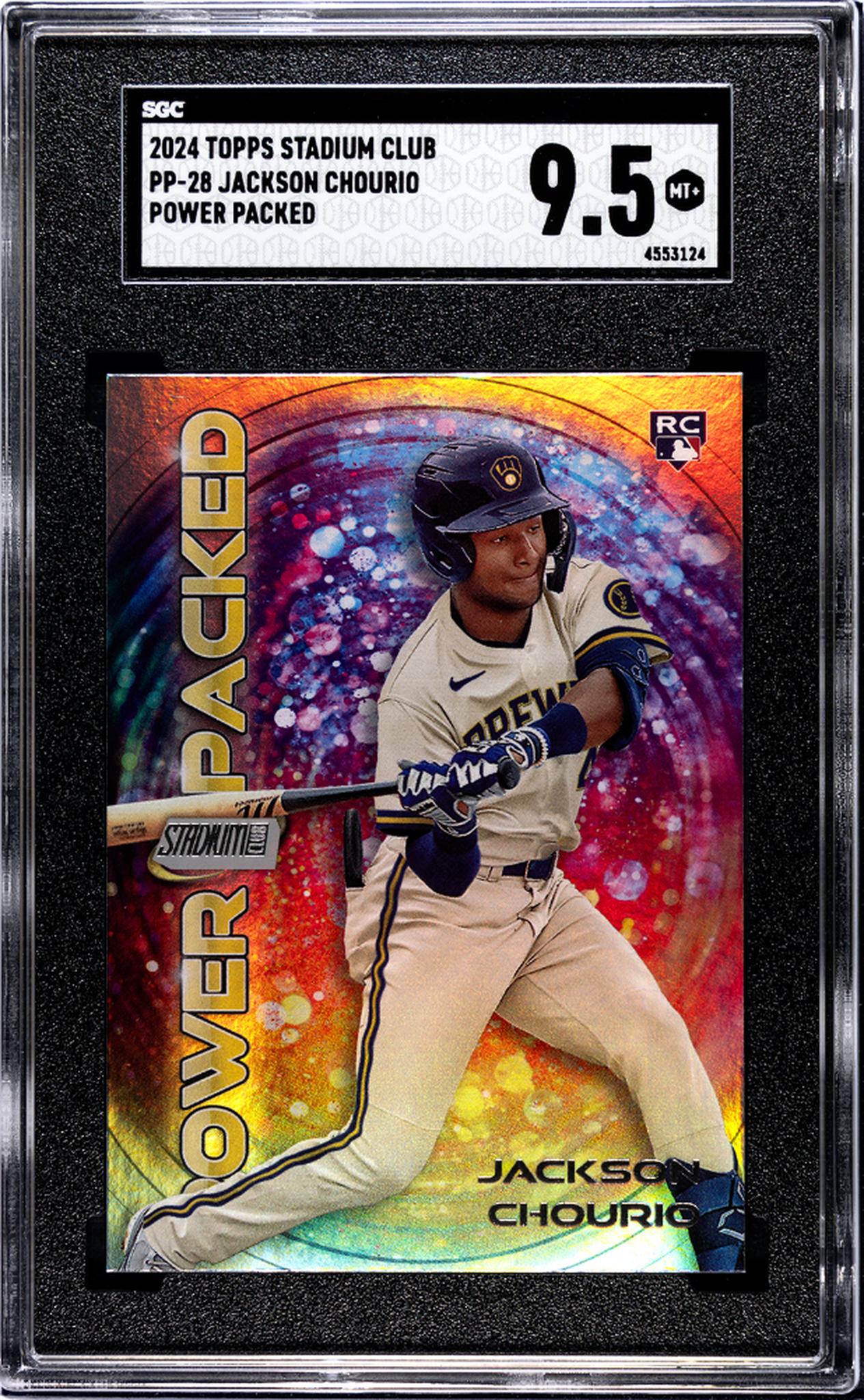 2024 Topps Stadium Club Power Packed Jackson Chourio #PP-28 RC SGC 9.5