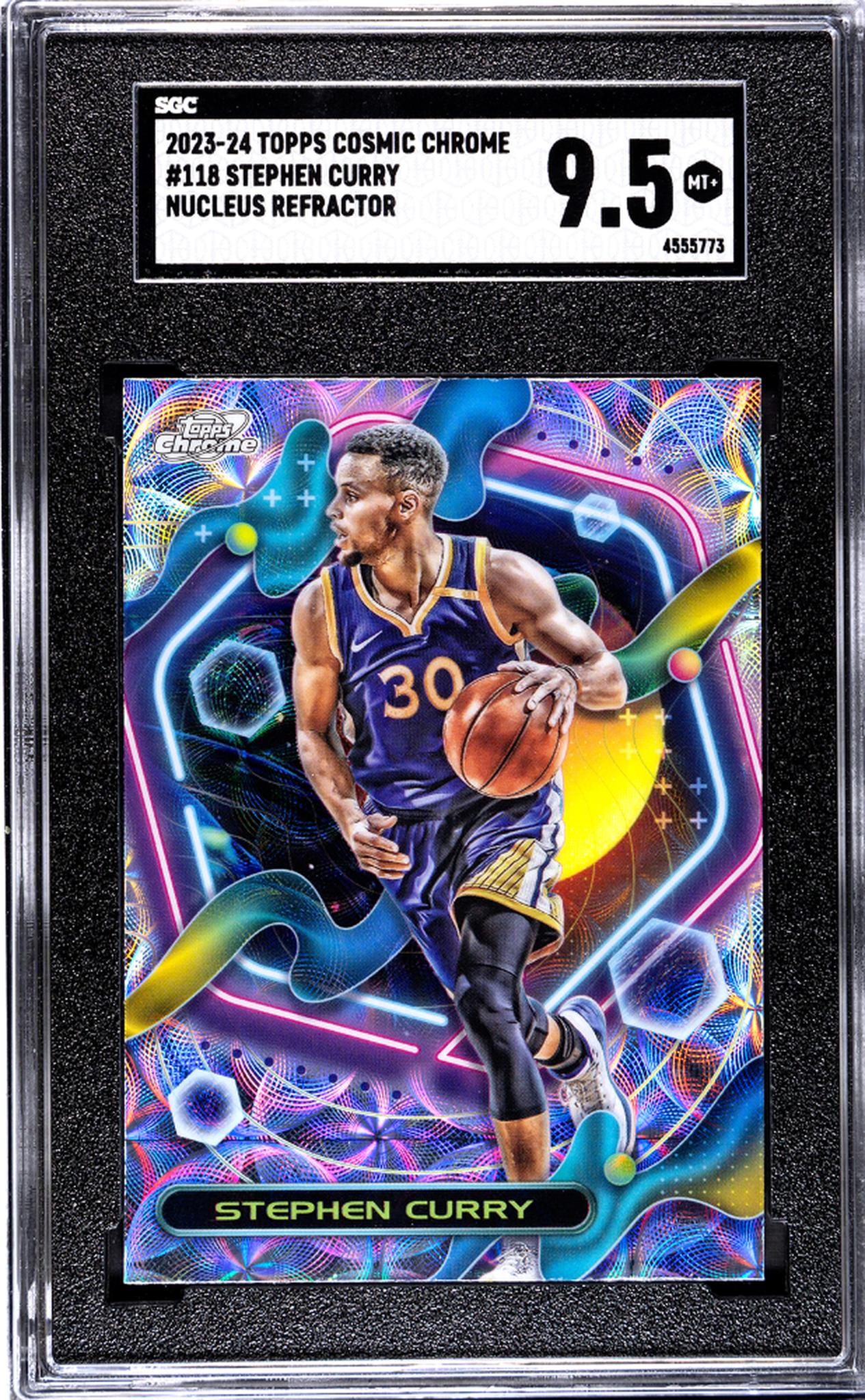 2023-24 Topps Cosmic Chrome #118 Stephen Curry Nucleus Refractor SGC 9.5