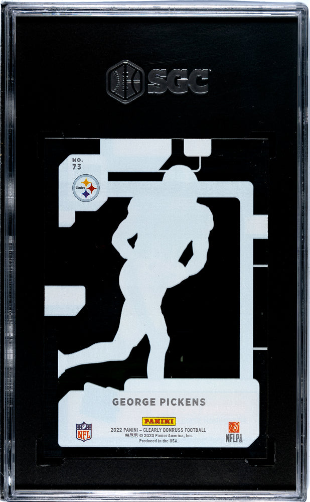 2022 Panini Clearly Donruss #73 George Pickens  Rookie  SGC 8.5