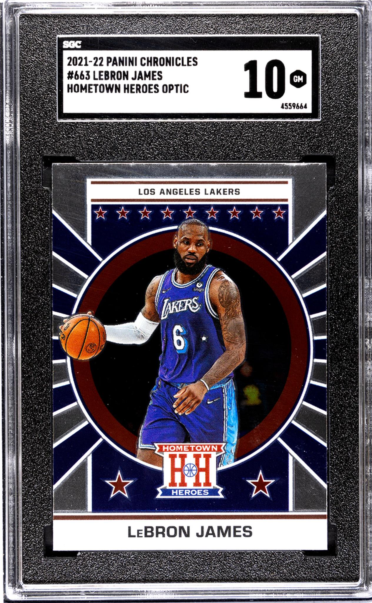 2021-22 Panini Chronicles #663 Lebron James Hometown Heroes Optic SGC 10