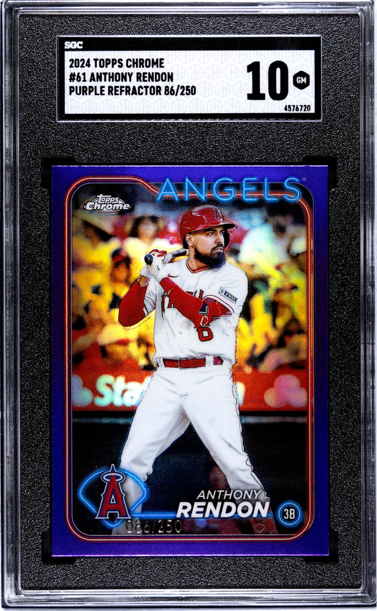 2024 Topps Chrome Purple Refractor Anthony Rendon #61 /250 SGC 10