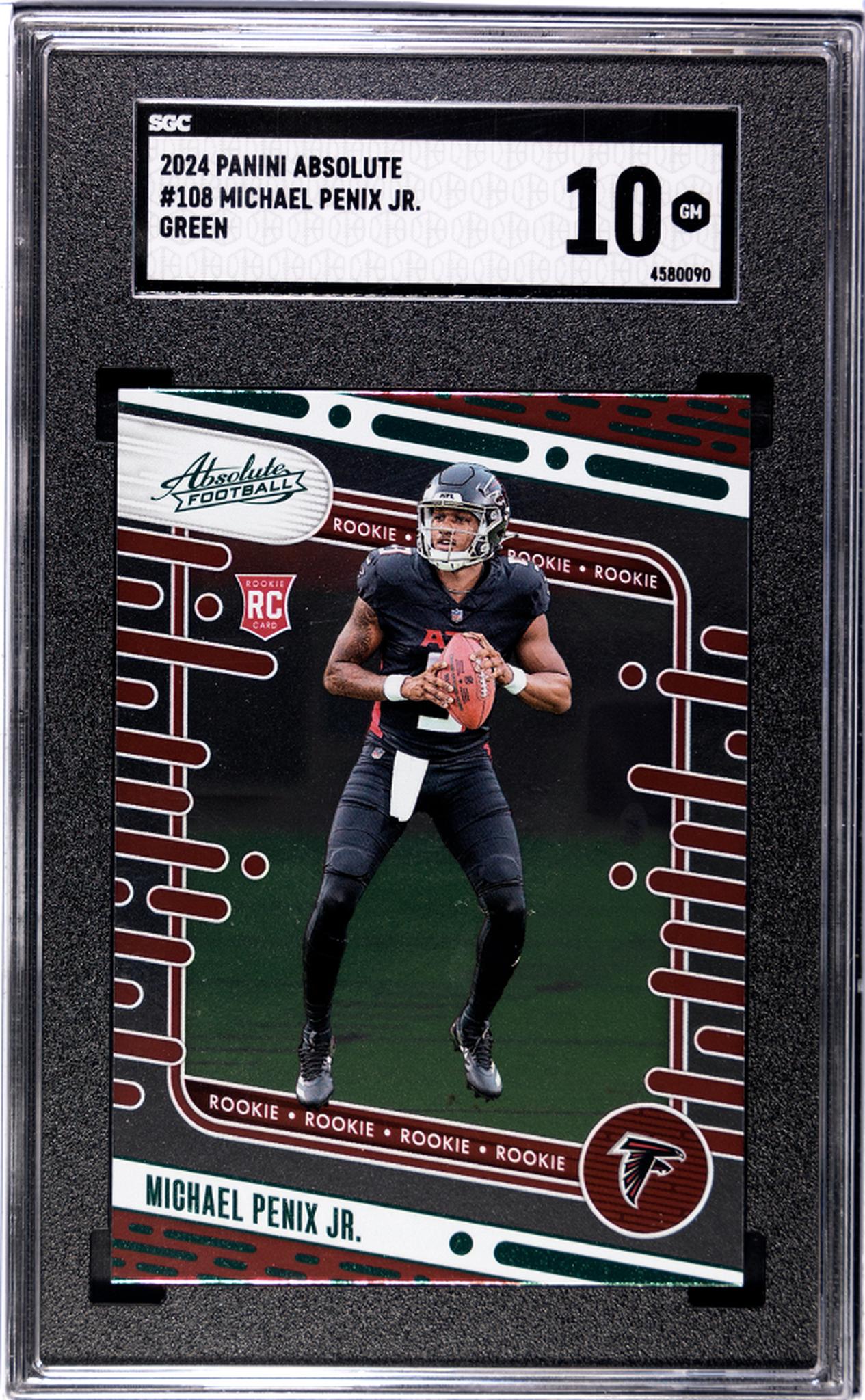 2024 Panini Absolute Green Michael Penix Jr. #108 RC SGC 10
