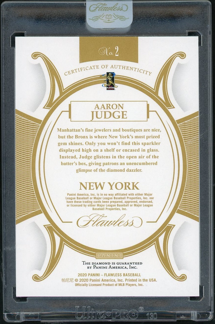 2020 Panini Flawless Aaron Judge Diamond /10