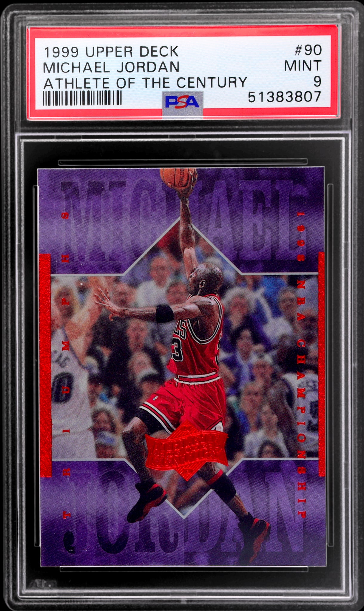 1999 Upper Deck #90 Michael Jordan Michael Jordan Athlete of the Century PSA 9