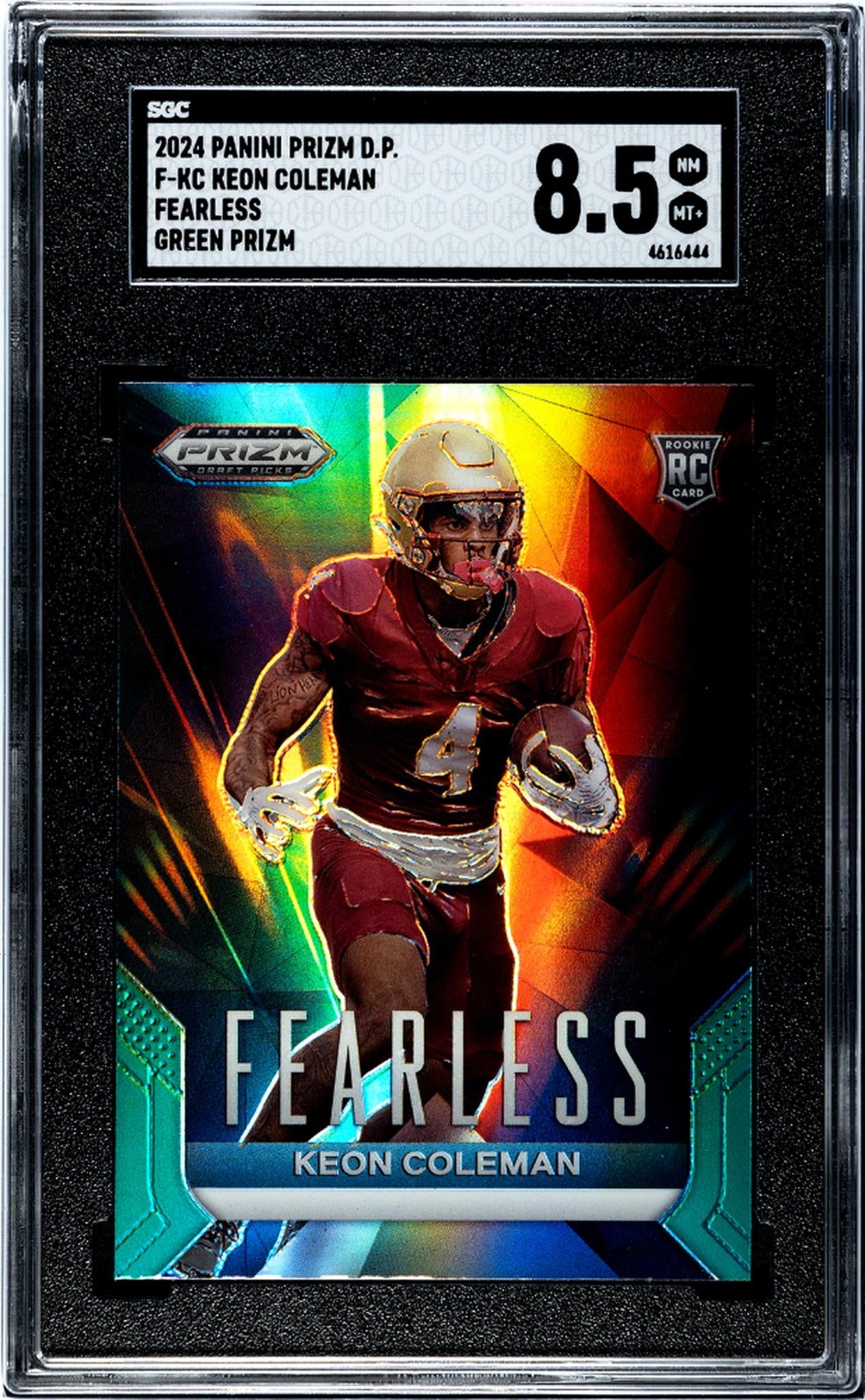 2024 Panini Prizm Draft Picks #F-KC Keon Coleman Fearless Green Prizm SGC 8.5