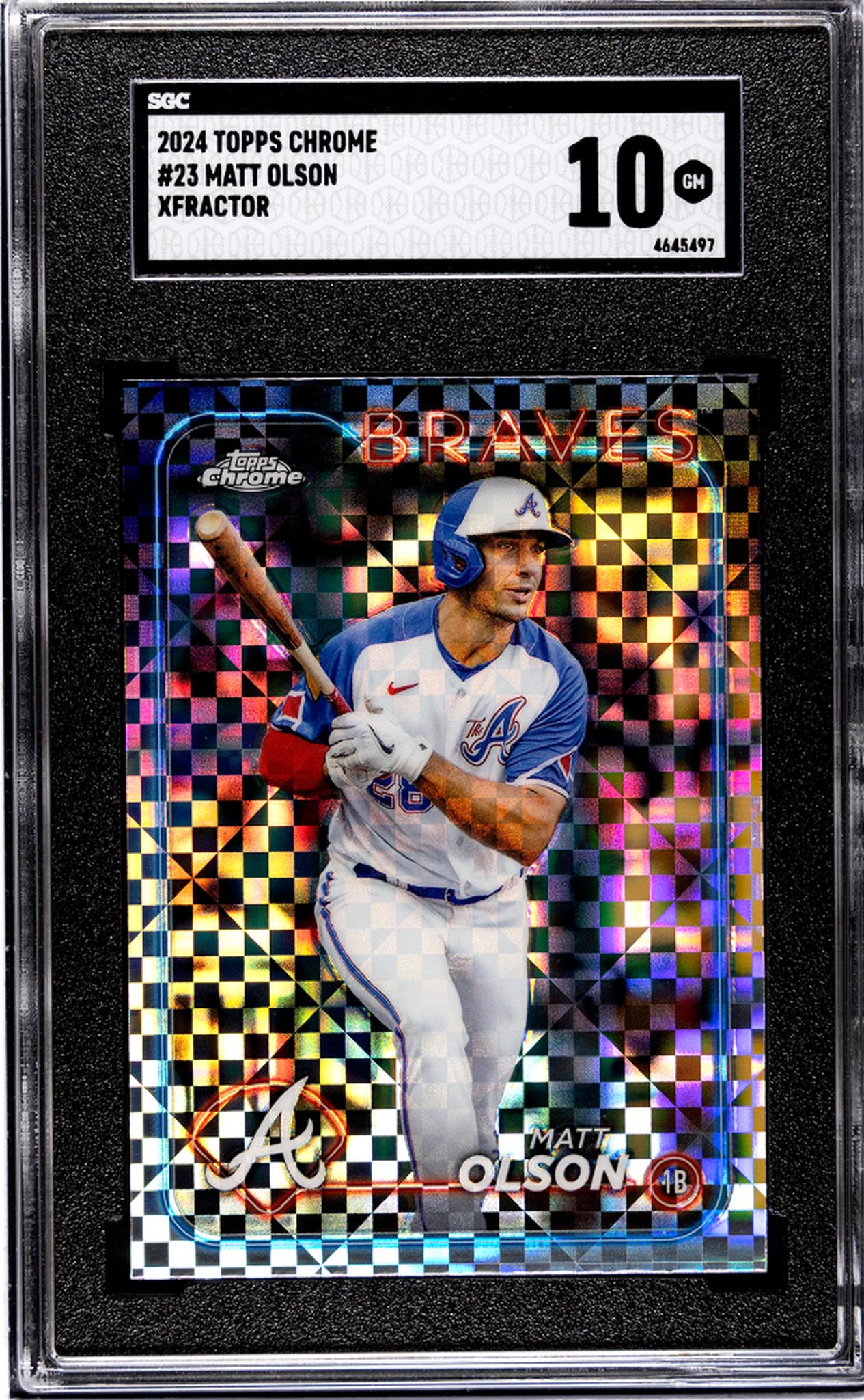 2024 Topps Chrome #23 Matt Olson Xfractor SGC 10