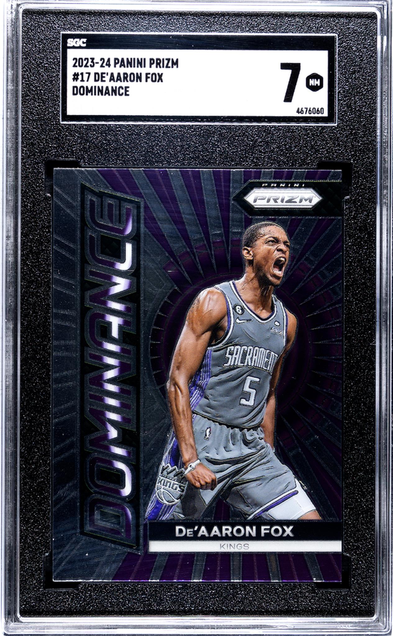 2023-24 Panini Prizm Dominance De'Aaron Fox #17 SGC 7