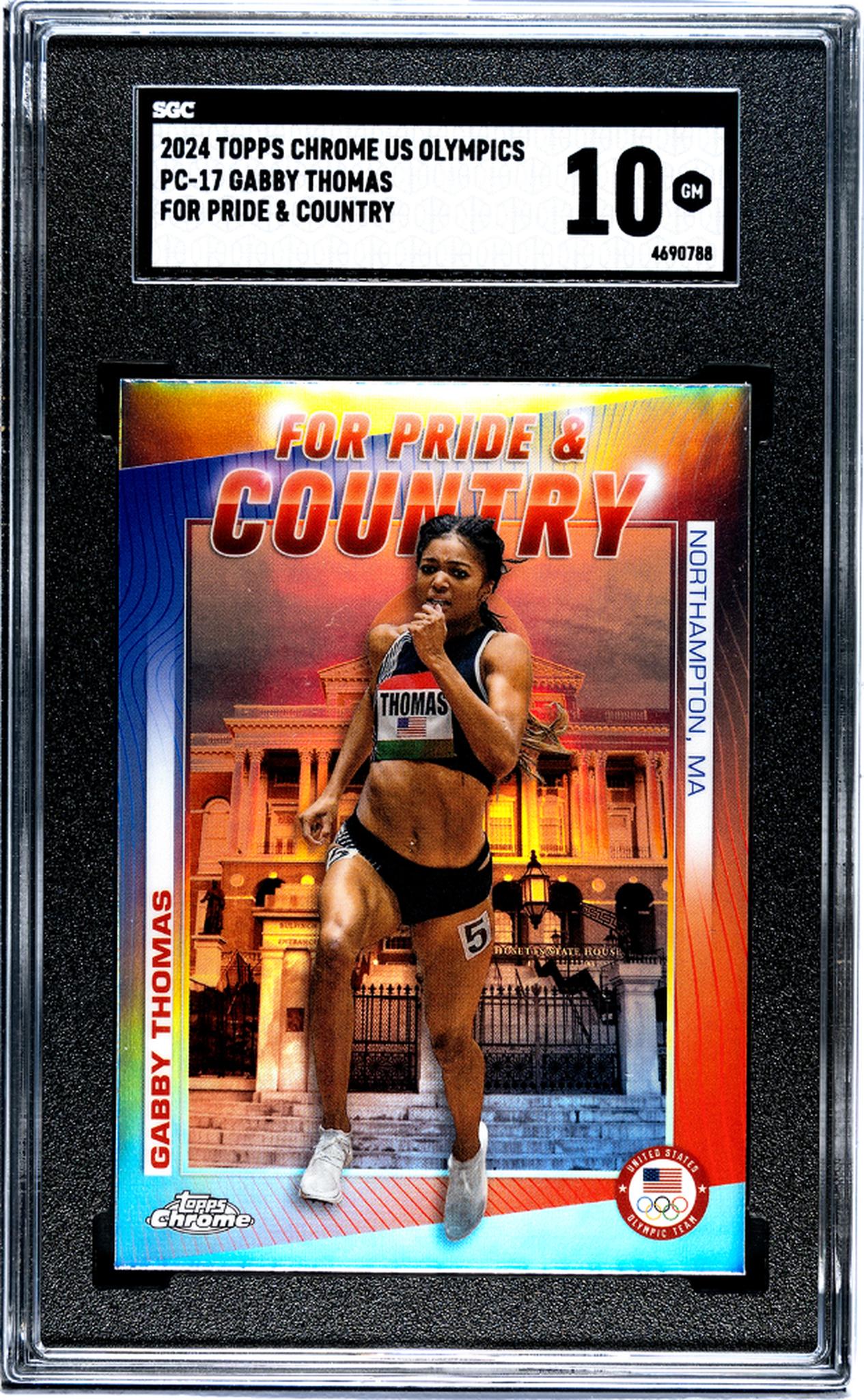 2024 Topps Chrome #PC-17 Gabby Thomas SGC 10