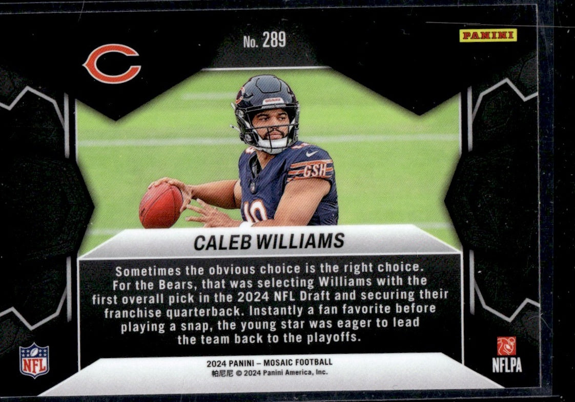 2024 Panini Mosaic #289 Caleb Williams NFL Debut Rookie Chicago Bears