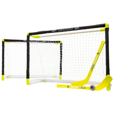 Franklin Sports NHL Pro Mini 2 Piece Goal Set with Sticks and Ball