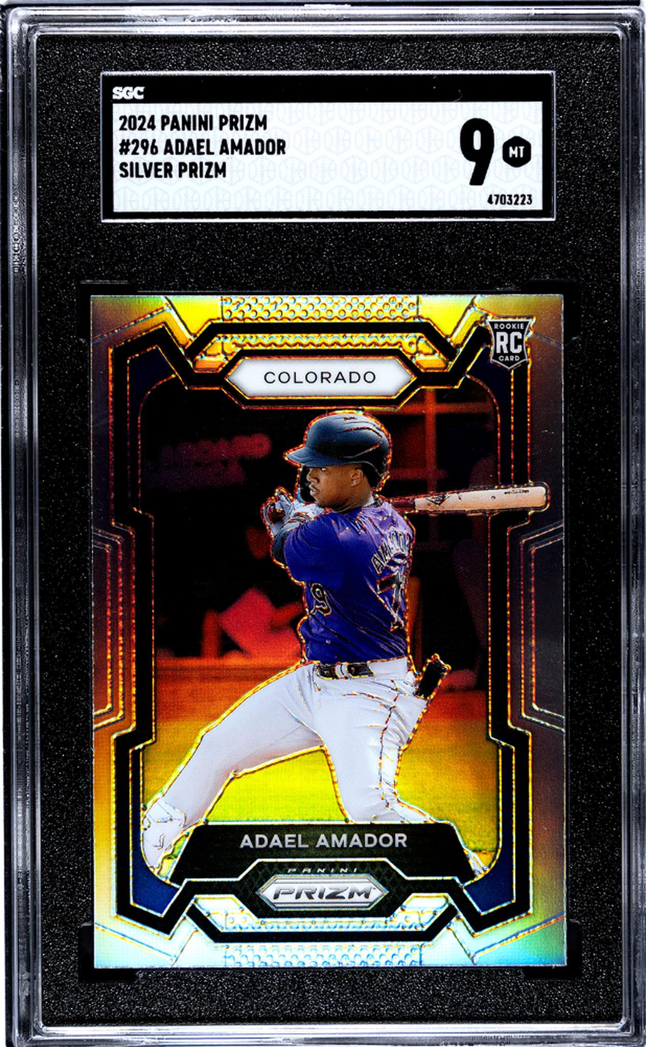 2024 Panini Prizm Silver Adal Amador #296 RC SGC 9