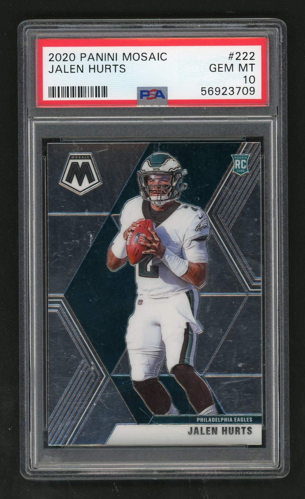 2020 Panini Mosaic Jalen Hurts #222 PSA 10