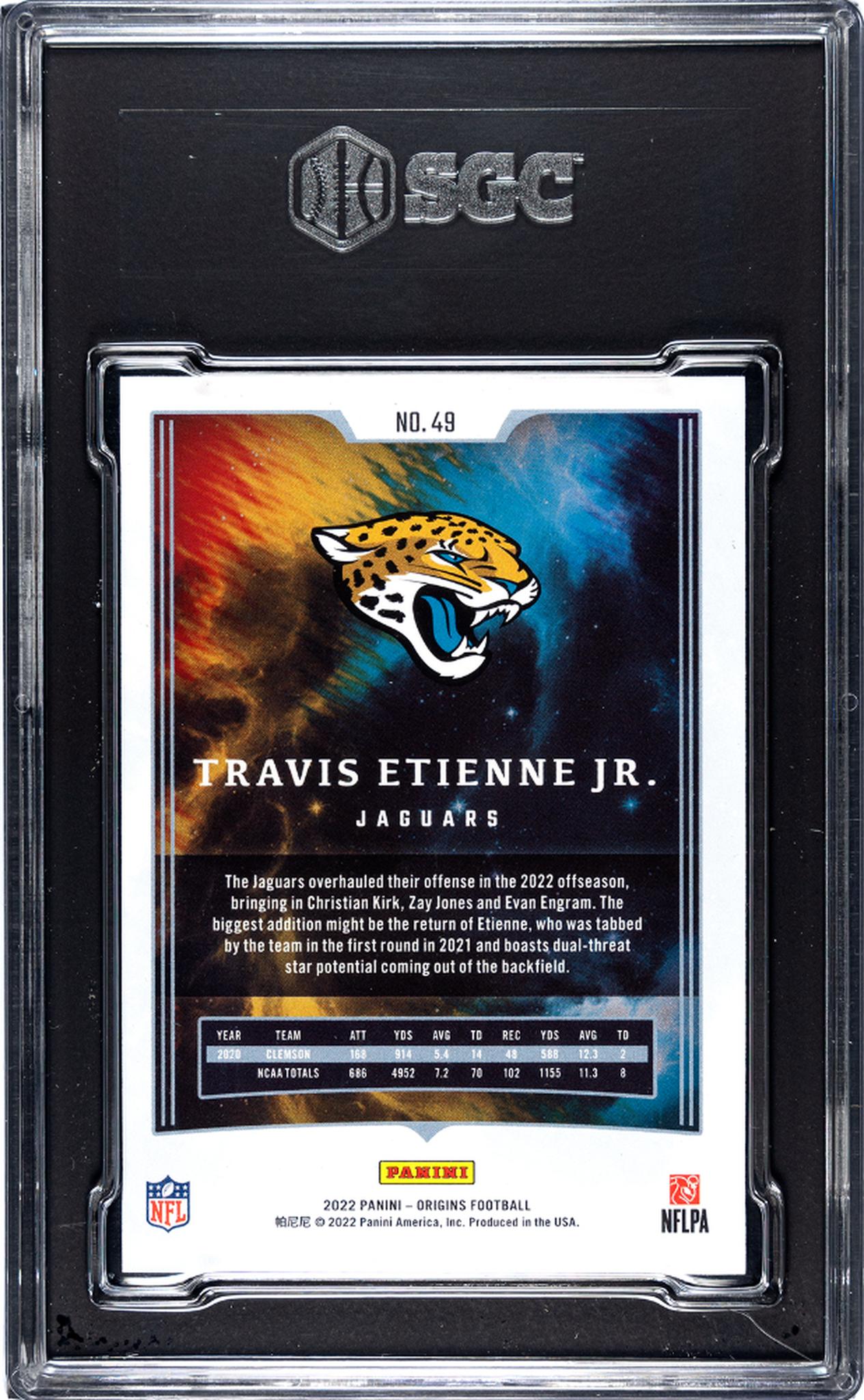 2022 Panini Origins Travis Etienne Jr. #49 SGC 6