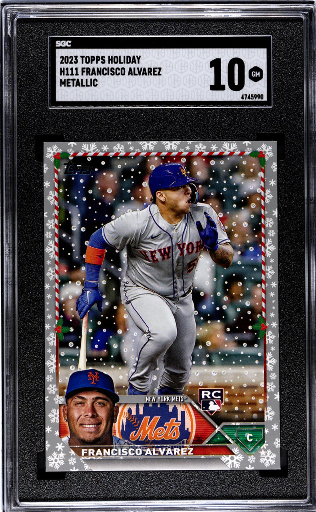 2023 Topps Holiday Metallic Francisco Alvarez #H111 RC SGC 10